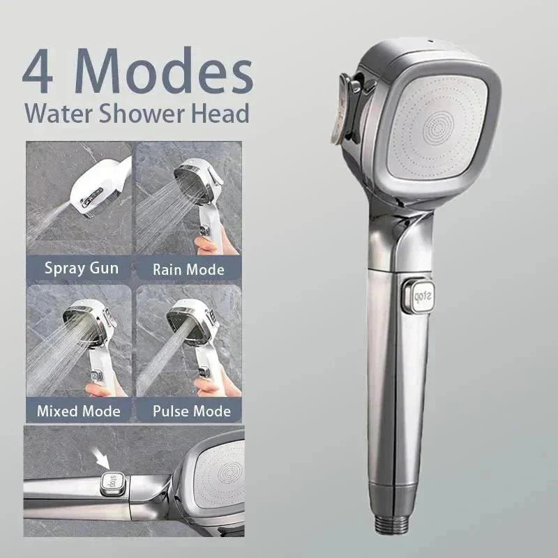 AquaPulse™ - Showerhead with 4 settings and on/off switch - Levora